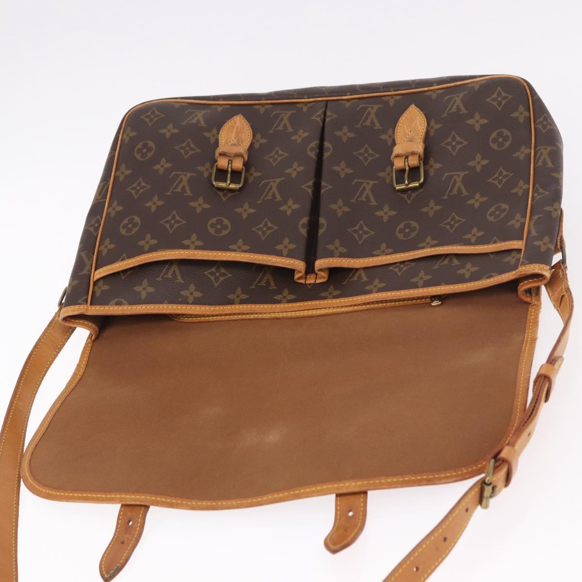 LOUIS VUITTON Monogram Gibeciere GM Shoulder Bag M42246 LV Auth 188421