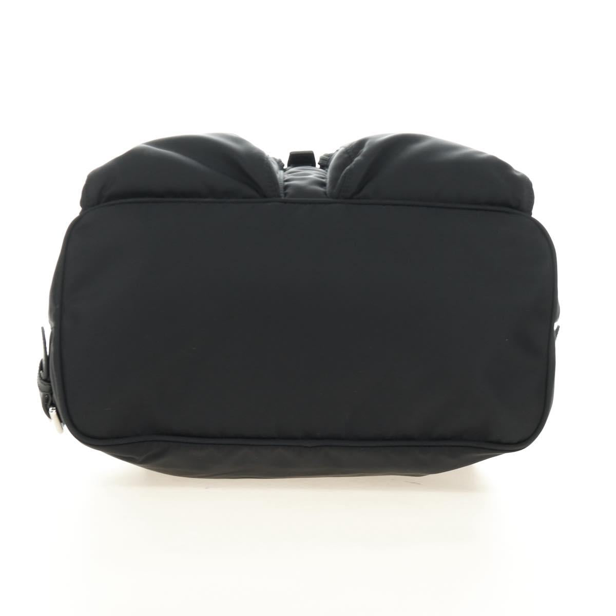 PRADA Backpack Nylon Black Silver 1BZ005 Auth 188429SAV