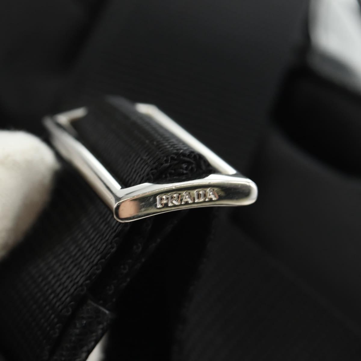 PRADA Backpack Nylon Black Silver 1BZ005 Auth 188429SAV