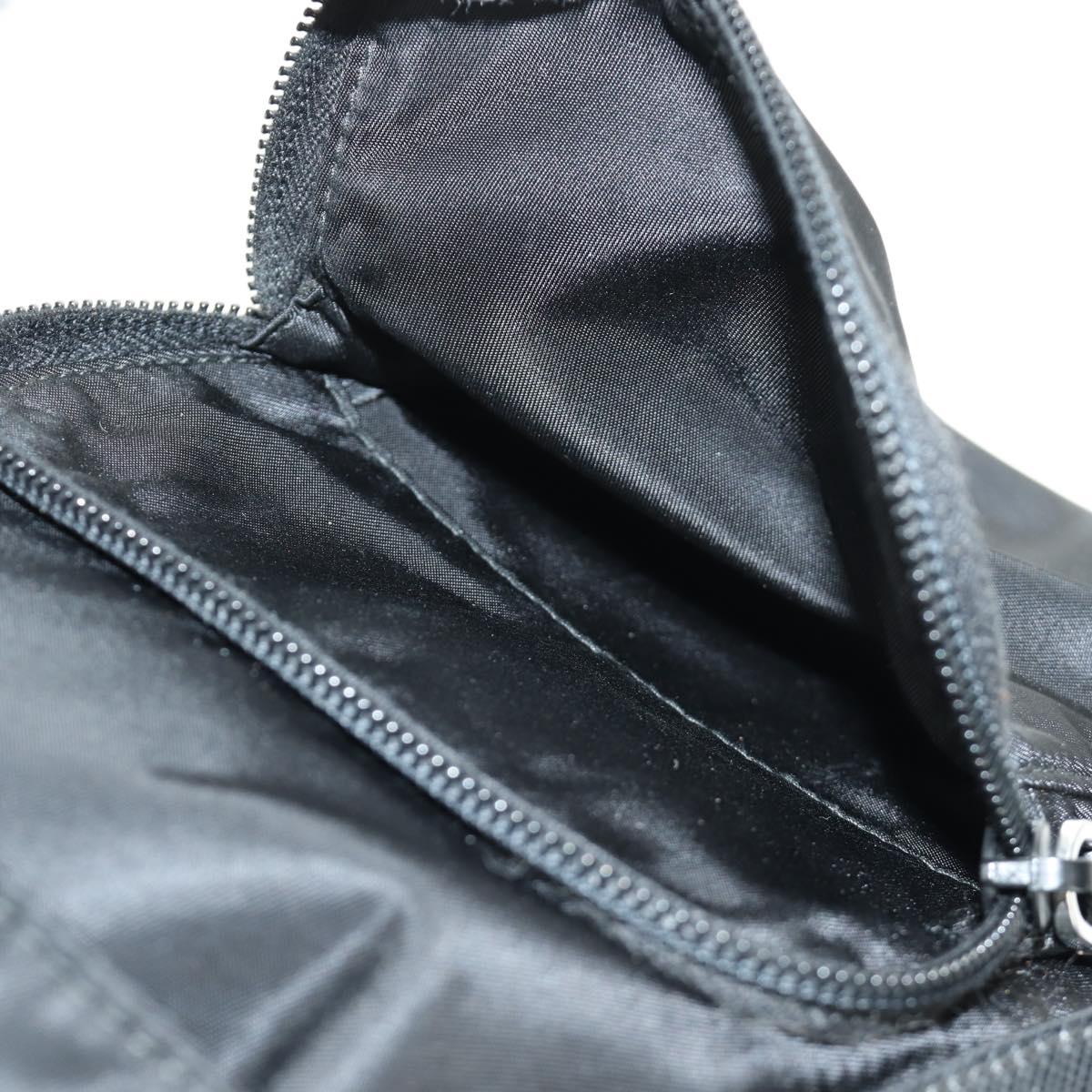 PRADA Backpack Nylon Black Silver 1BZ005 Auth 188429SAV