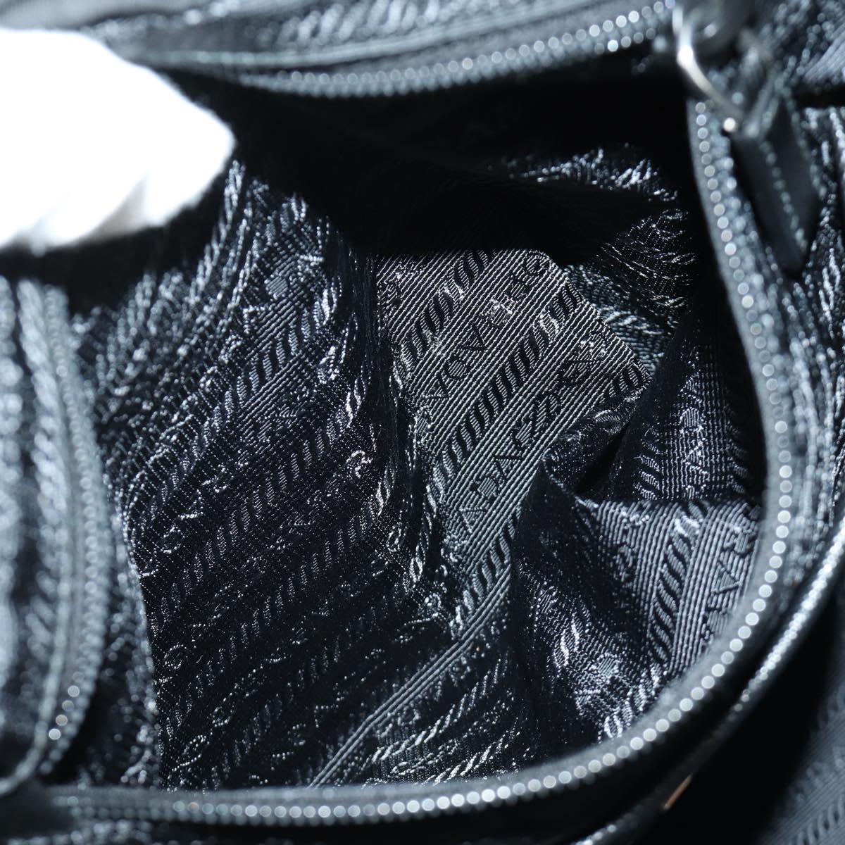 PRADA Backpack Nylon Black Silver 1BZ005 Auth 188429SAV