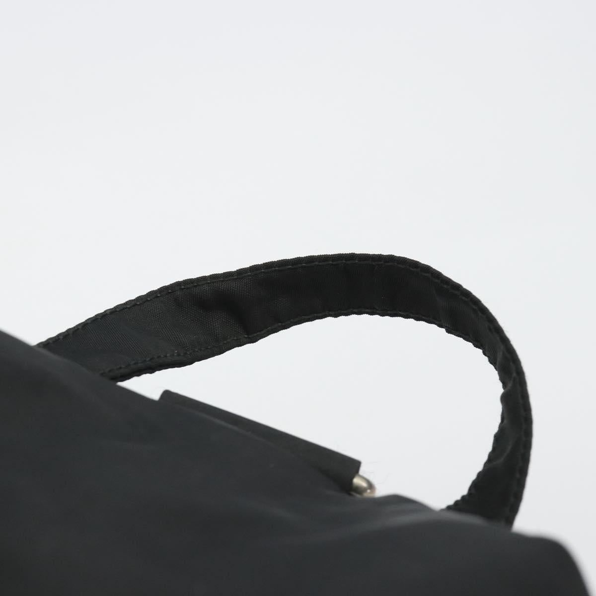 PRADA Backpack Nylon Black Silver Auth 188430