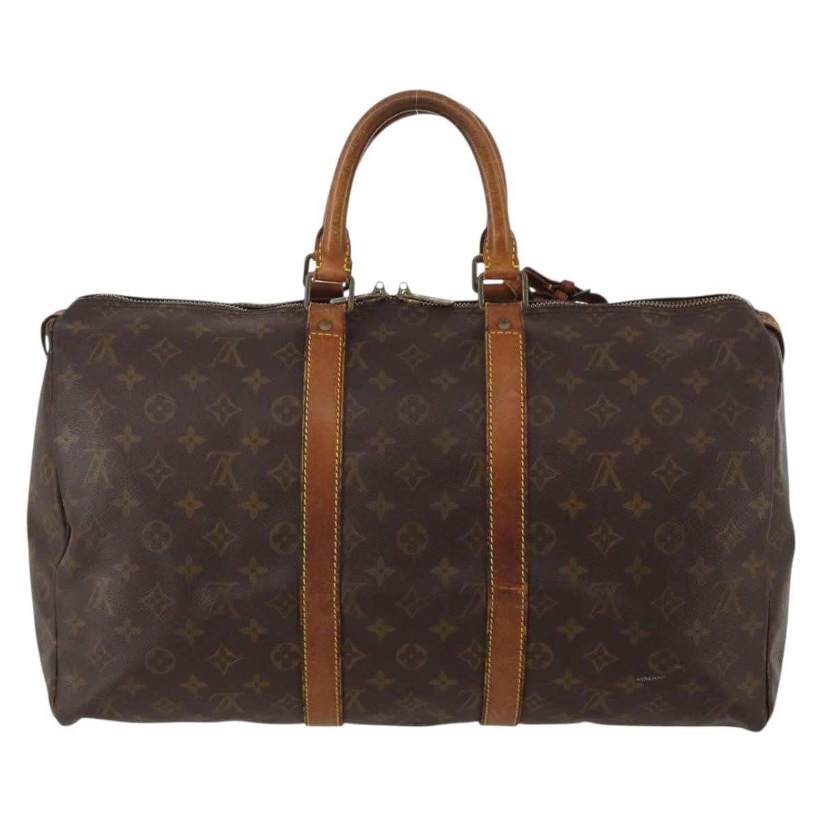 LOUIS VUITTON Monogram Keepall 45 Boston Bag M41428 LV Auth 188431