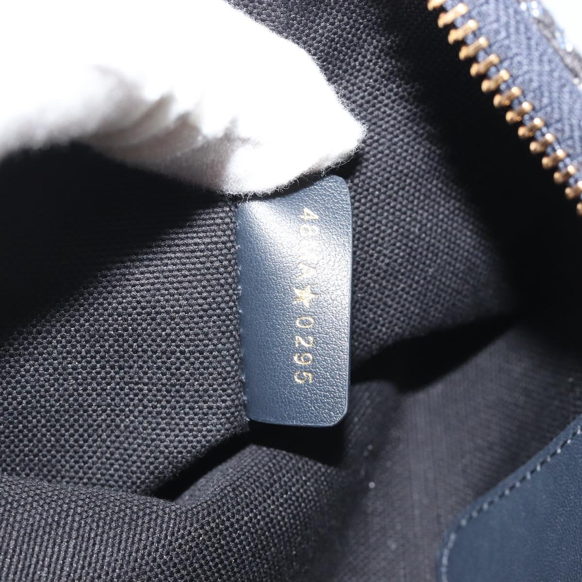 Christian Dior Oblique 30 Montaigne Hobo Mini Bag Navy Gold Auth 188432SAM