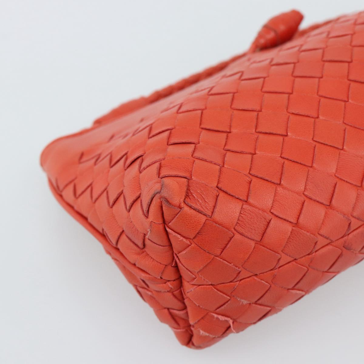 BOTTEGA VENETA INTRECCIATO Hand Bag Leather Red 120773 Auth 188439A