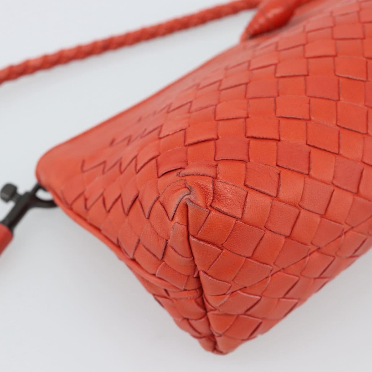 BOTTEGA VENETA INTRECCIATO Hand Bag Leather Red 120773 Auth 188439A