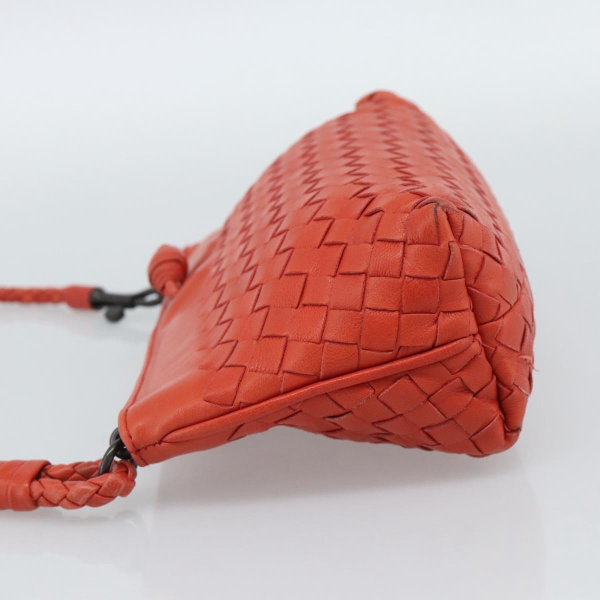 BOTTEGA VENETA INTRECCIATO Hand Bag Leather Red 120773 Auth 188439A