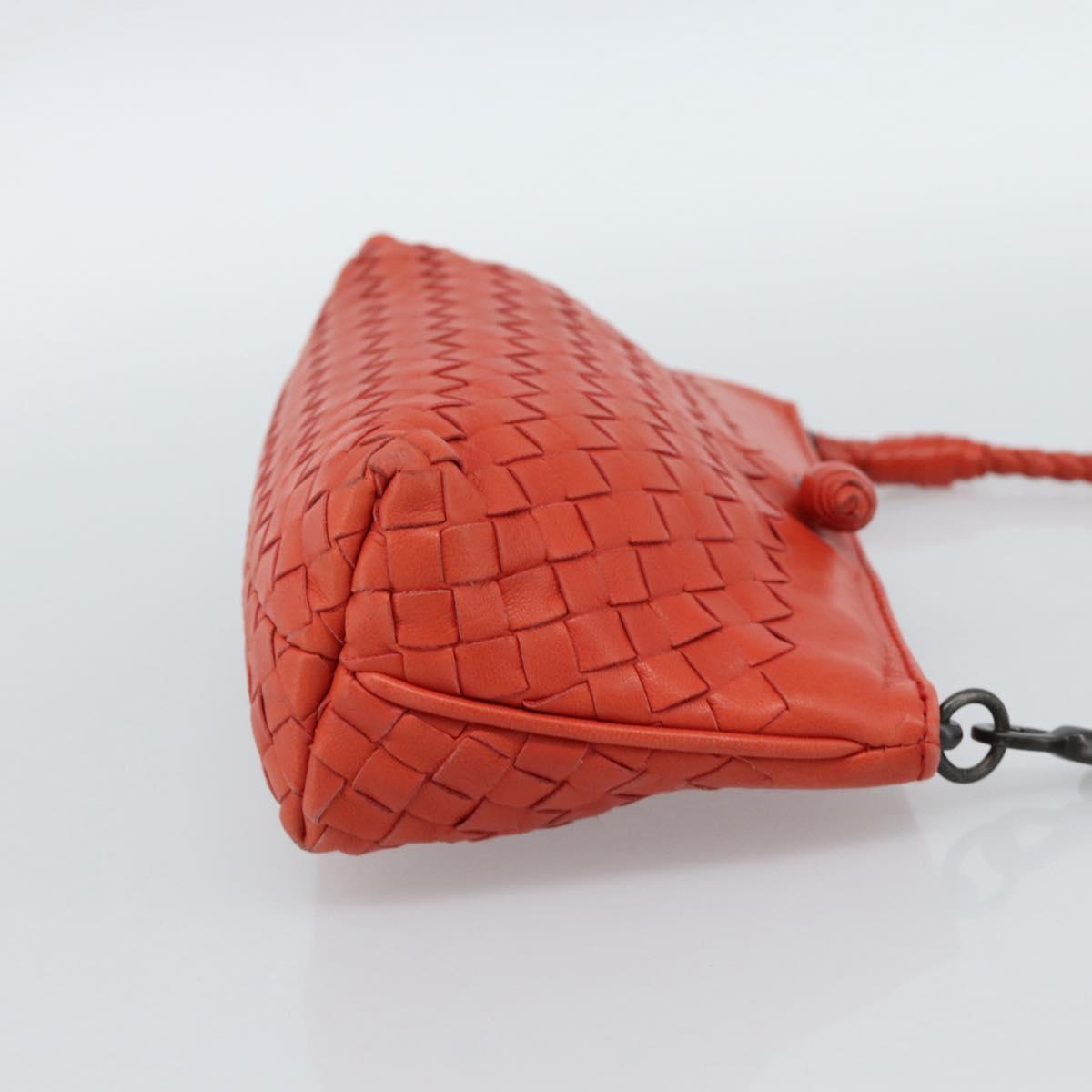 BOTTEGA VENETA INTRECCIATO Hand Bag Leather Red 120773 Auth 188439A