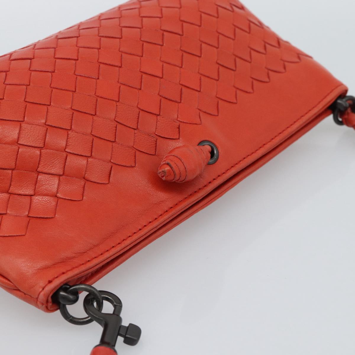BOTTEGA VENETA INTRECCIATO Hand Bag Leather Red 120773 Auth 188439A