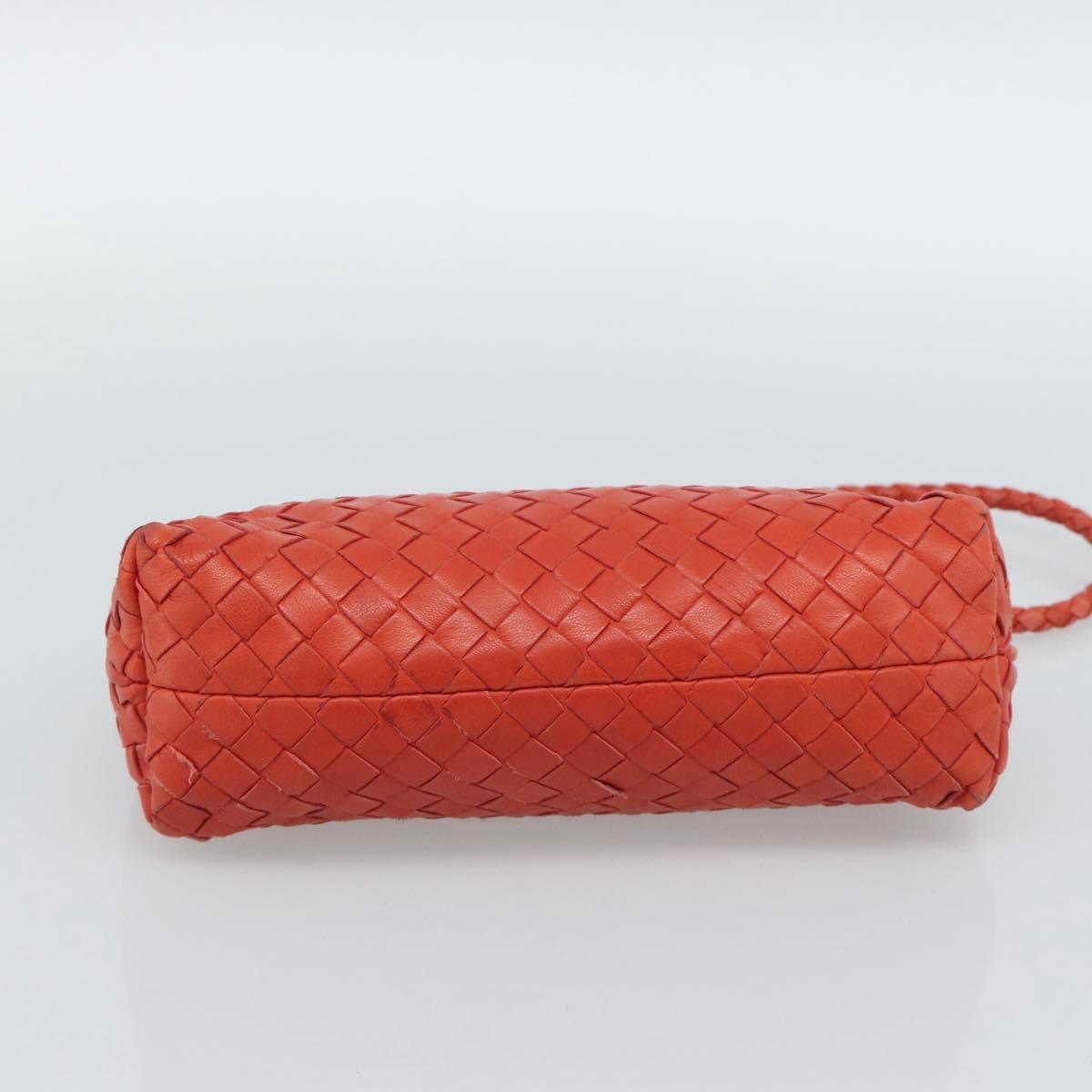 BOTTEGA VENETA INTRECCIATO Hand Bag Leather Red 120773 Auth 188439A