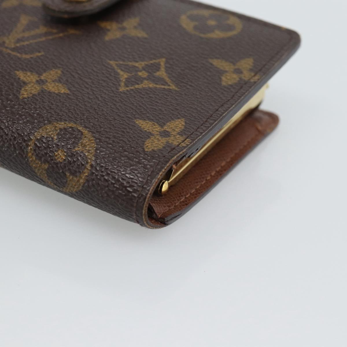 LOUIS VUITTON Monogram Porte Monnaie Billets Viennois Wallet M61663 Auth 188441A