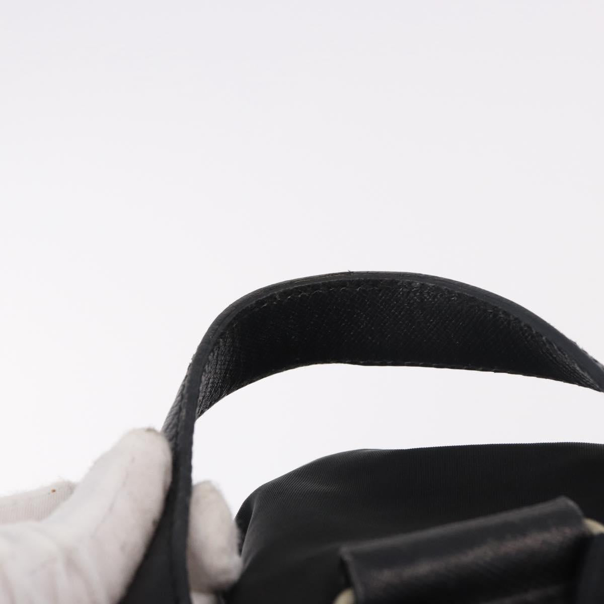 PRADA Backpack Nylon Black Silver Auth 188443