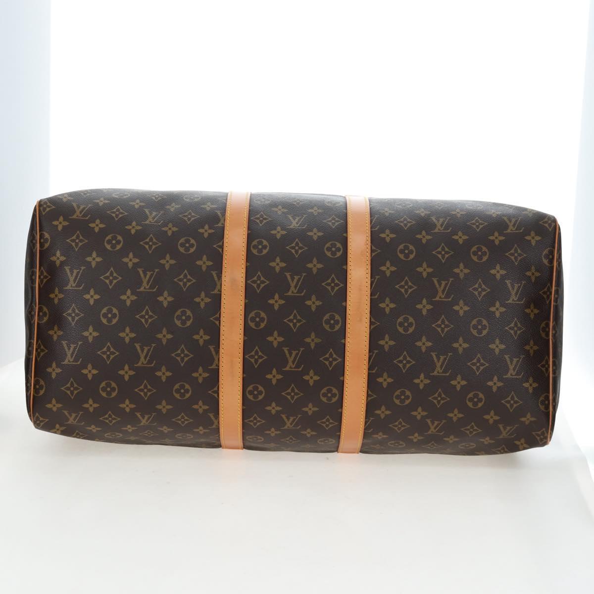 LOUIS VUITTON Monogram Keepall 55 Boston Bag M41424 LV Auth 188460SAV