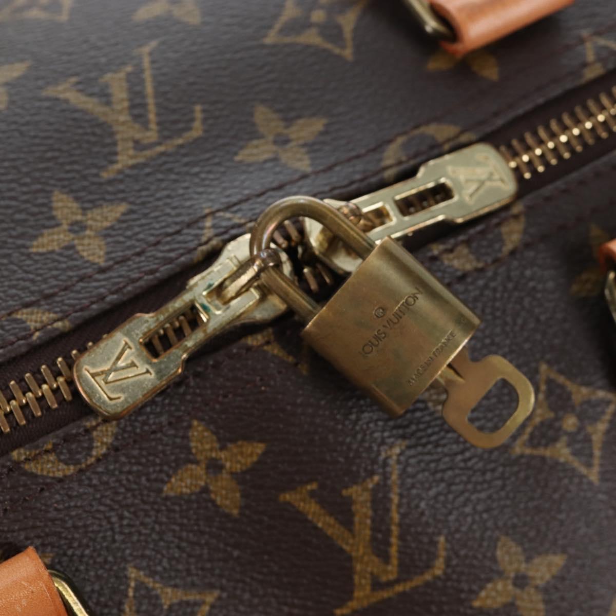 LOUIS VUITTON Monogram Keepall 55 Boston Bag M41424 LV Auth 188460SAV