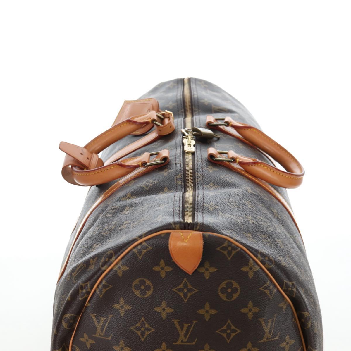 LOUIS VUITTON Monogram Keepall 55 Boston Bag M41424 LV Auth 188460SAV