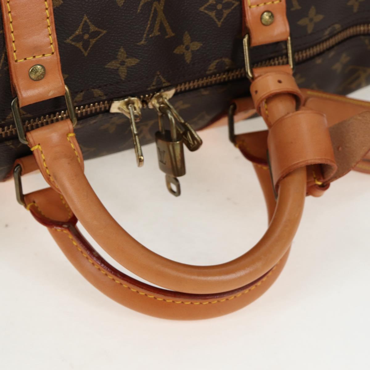 LOUIS VUITTON Monogram Keepall 55 Boston Bag M41424 LV Auth 188460SAV