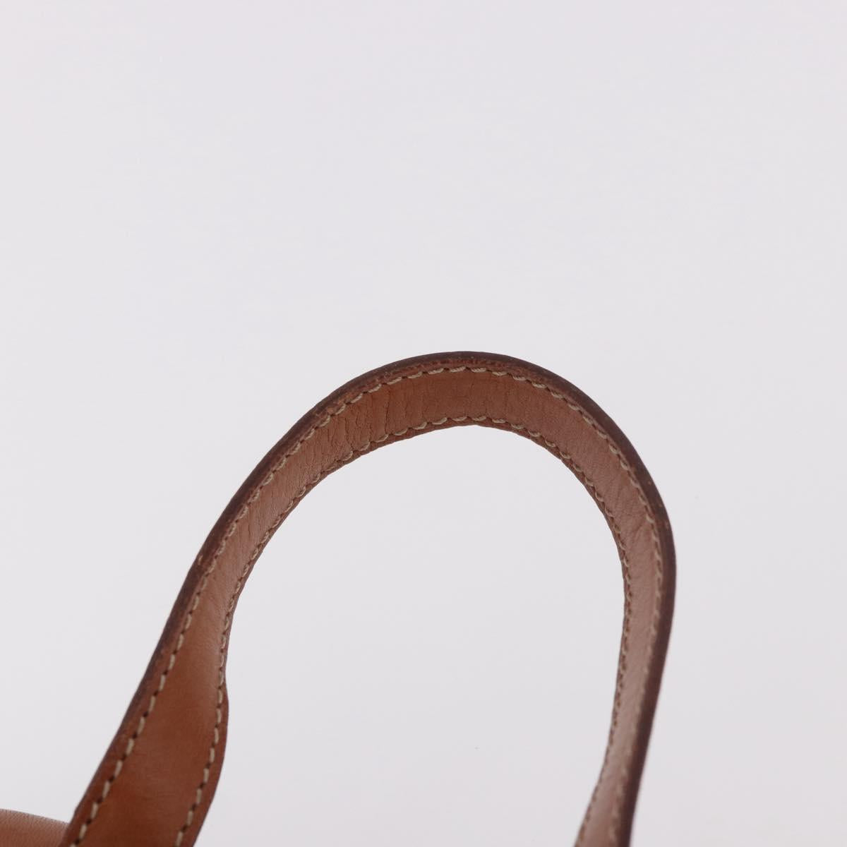 CELINE Macadam Canvas Backpack PVC Leather Brown Gold Auth 188472V
