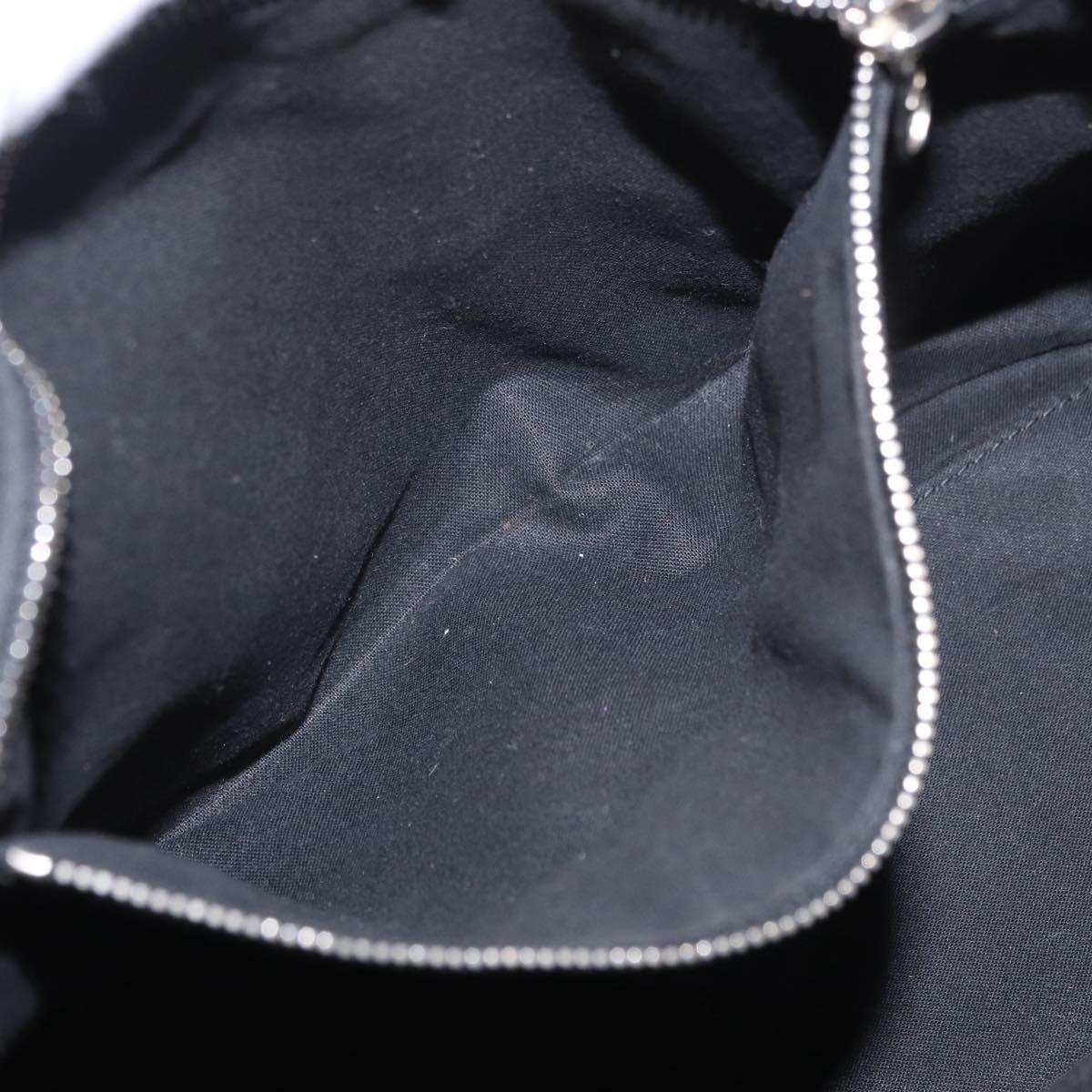 BALENCIAGA Navy Cabas S Hand Bag Leather Black Silver 339933 Auth 188486A