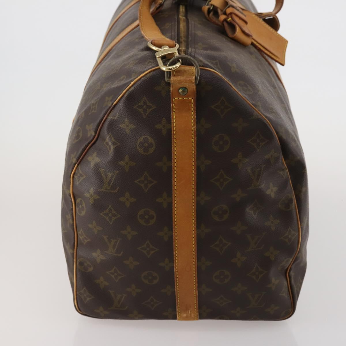 LOUIS VUITTON Monogram Keepall Bandouliere 60 Boston Bag M41412 LV Auth 188487