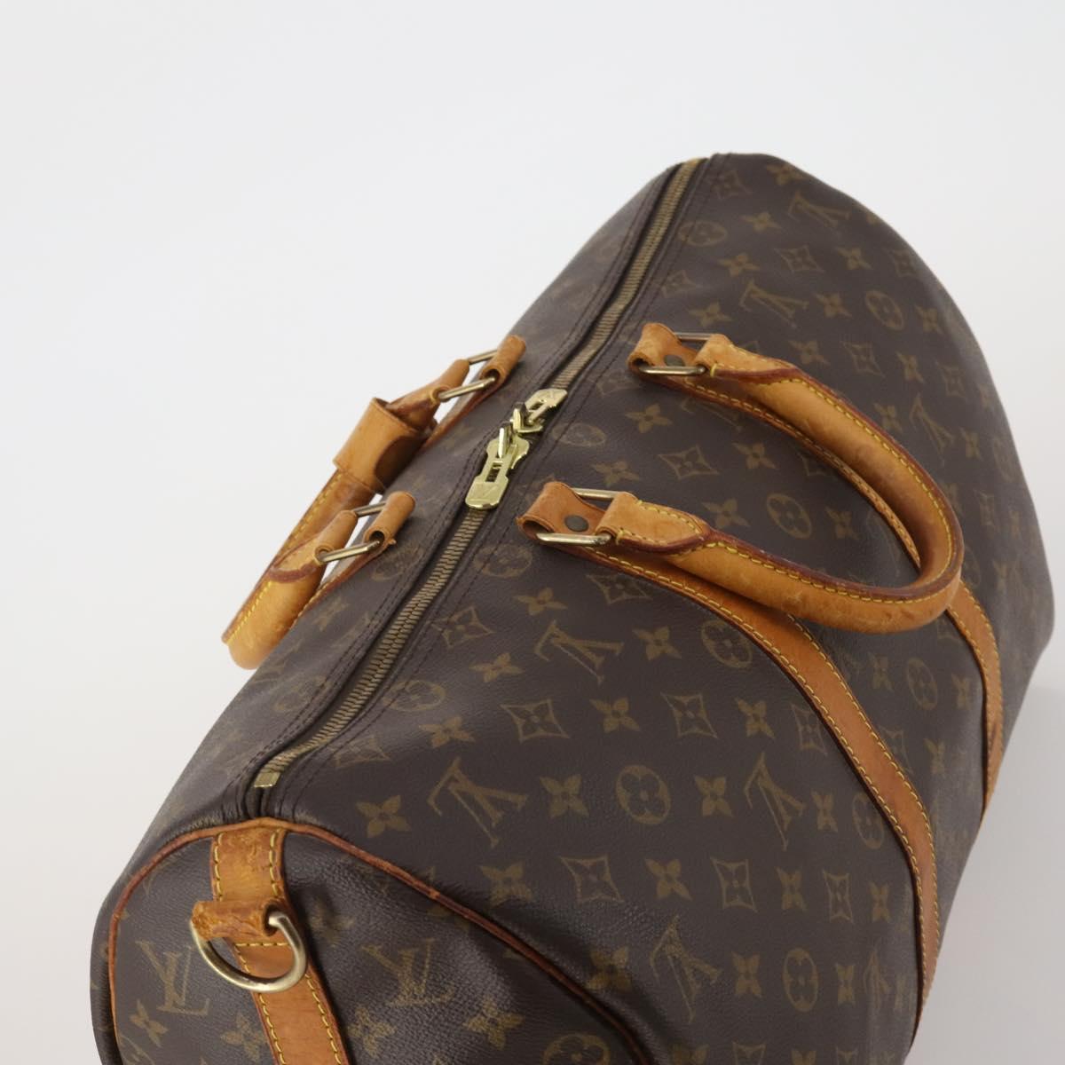LOUIS VUITTON Monogram Keepall Bandouliere 45 Boston Bag M41418 LV Auth 188489