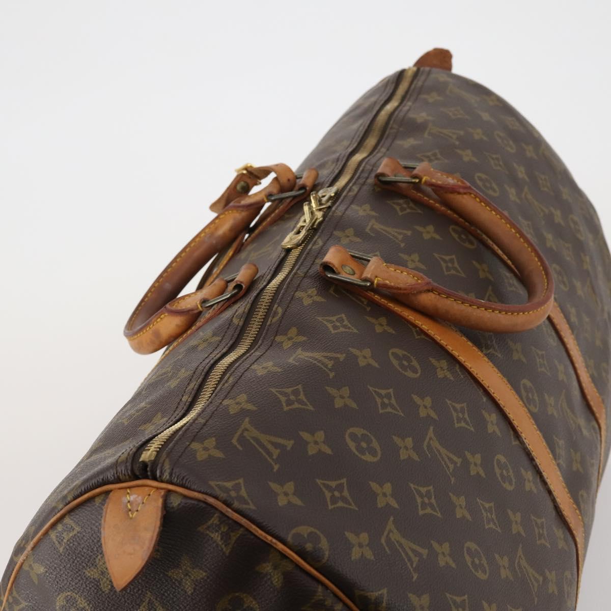 LOUIS VUITTON Monogram Keepall 55 Boston Bag M41424 LV Auth 188491