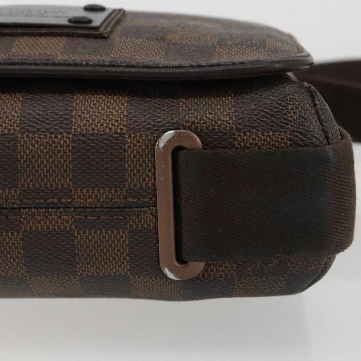 LOUIS VUITTON Damier Ebene Brooklyn PM Shoulder Bag N51210 LV Auth 188492