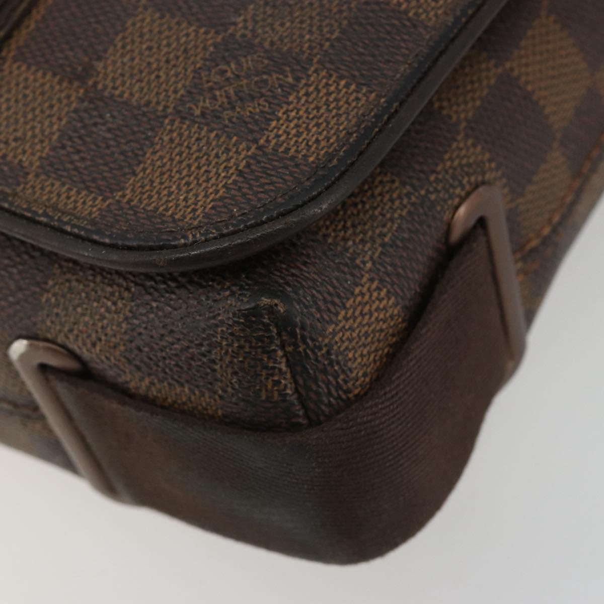 LOUIS VUITTON Damier Ebene Brooklyn PM Shoulder Bag N51210 LV Auth 188492