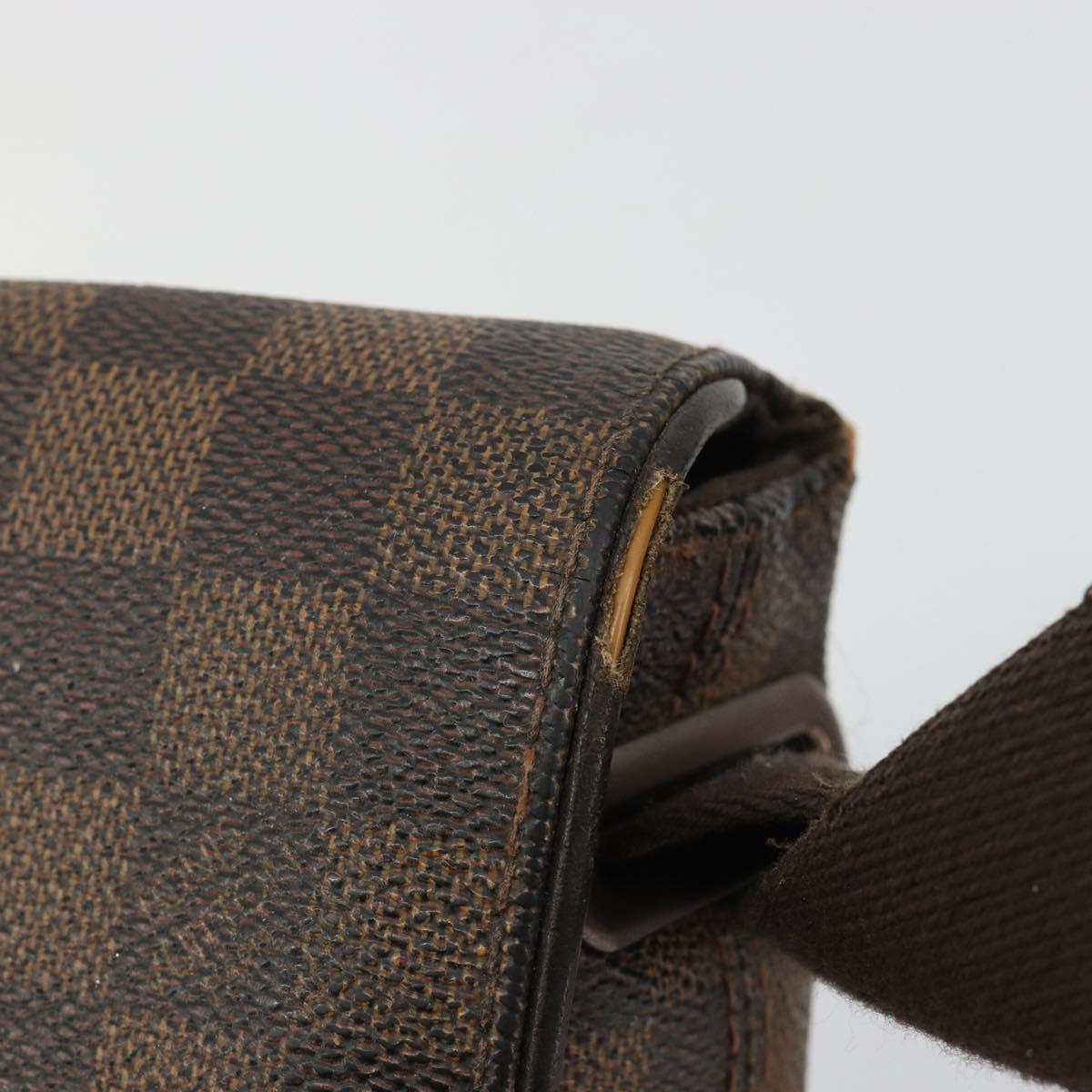 LOUIS VUITTON Damier Ebene Brooklyn PM Shoulder Bag N51210 LV Auth 188492
