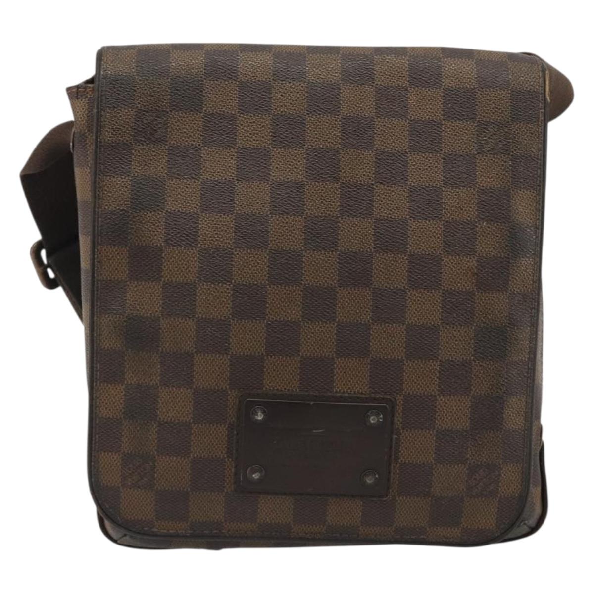 LOUIS VUITTON Damier Ebene Brooklyn PM Shoulder Bag N51210 LV Auth 188492