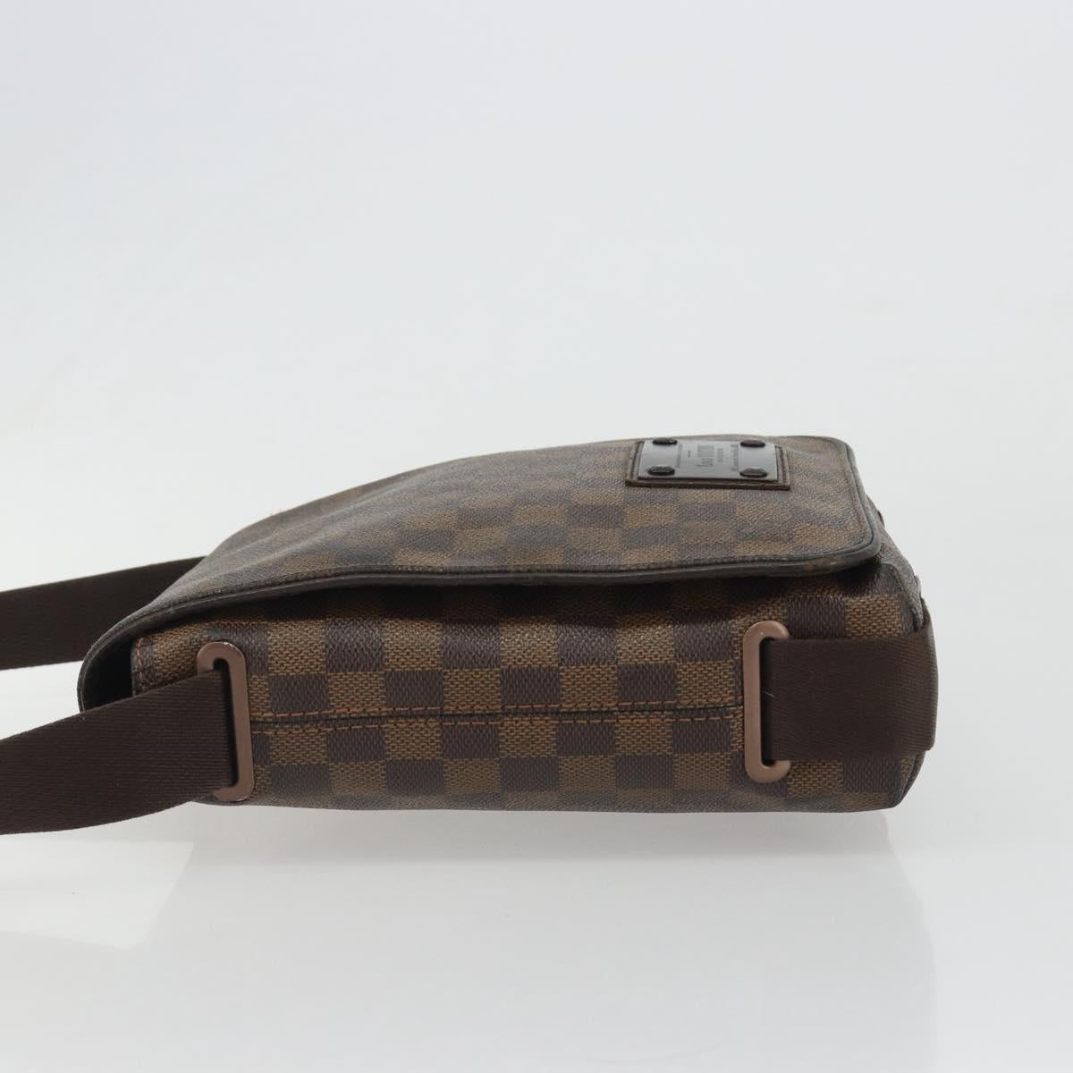 LOUIS VUITTON Damier Ebene Brooklyn PM Shoulder Bag N51210 LV Auth 188492