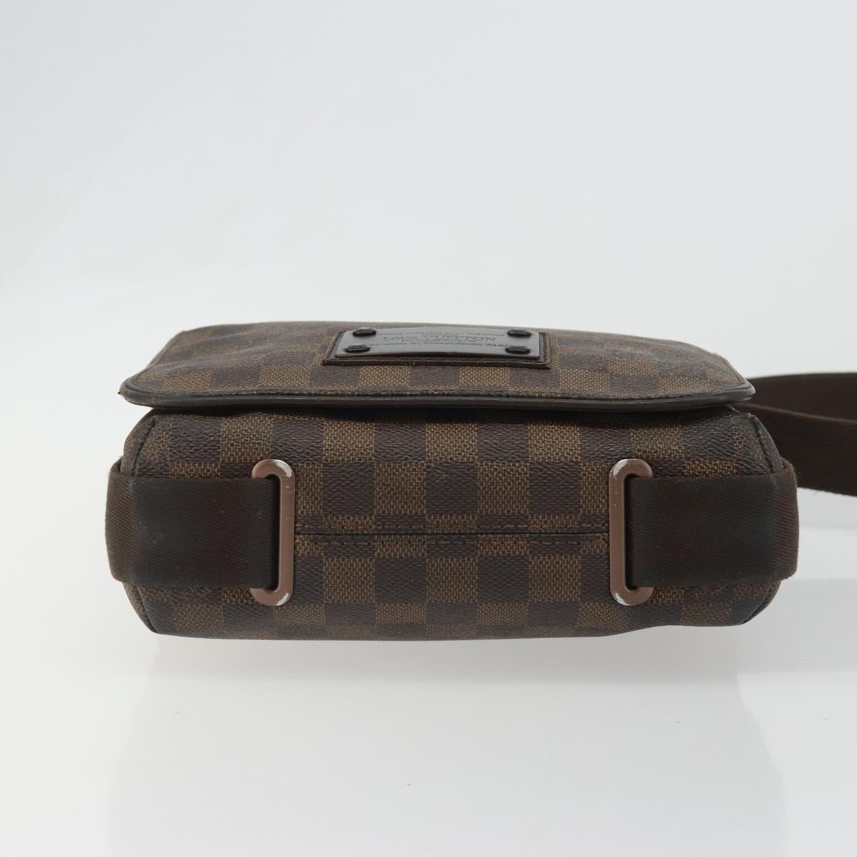 LOUIS VUITTON Damier Ebene Brooklyn PM Shoulder Bag N51210 LV Auth 188492