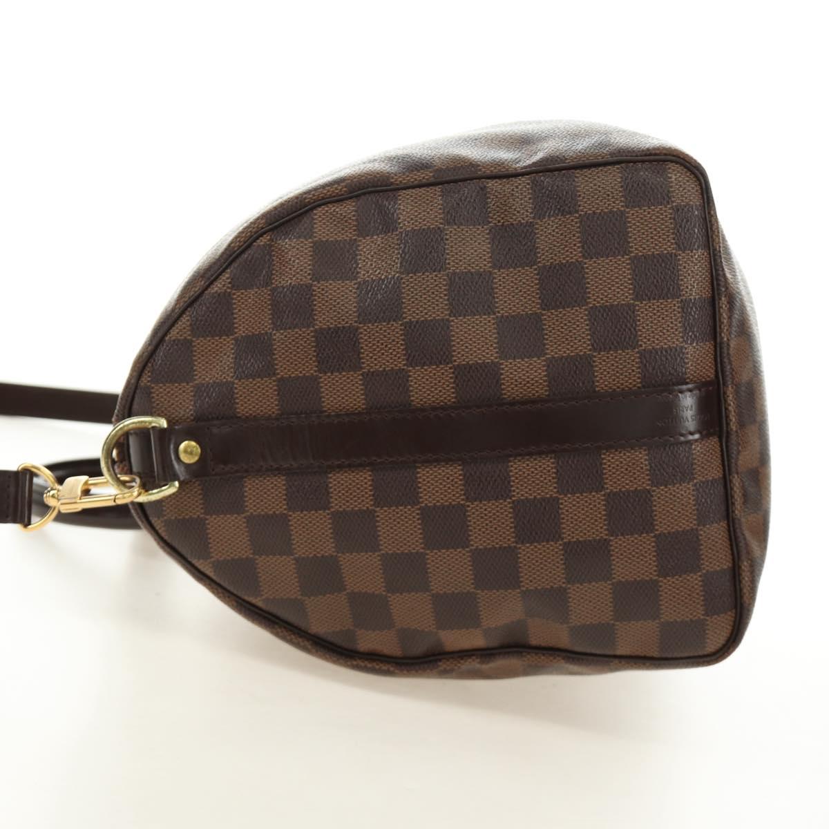 LOUIS VUITTON Damier Ebene Speedy Bandouliere 35 Hand Bag N41366 Auth 188496SAV