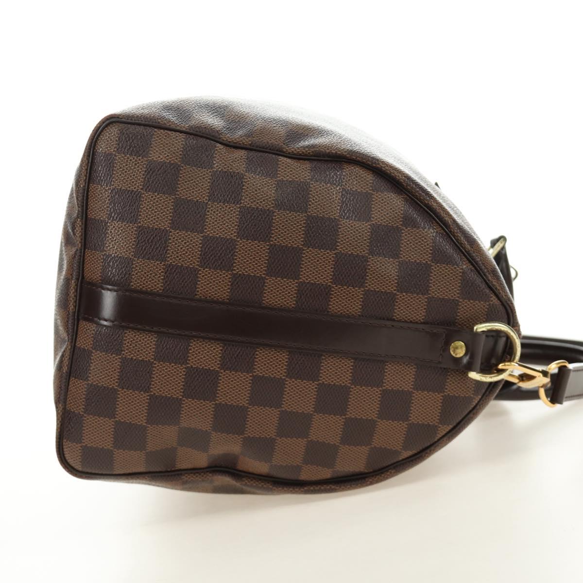 LOUIS VUITTON Damier Ebene Speedy Bandouliere 35 Hand Bag N41366 Auth 188496SAV