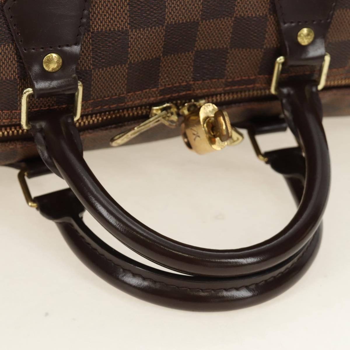 LOUIS VUITTON Damier Ebene Speedy Bandouliere 35 Hand Bag N41366 Auth 188496SAV