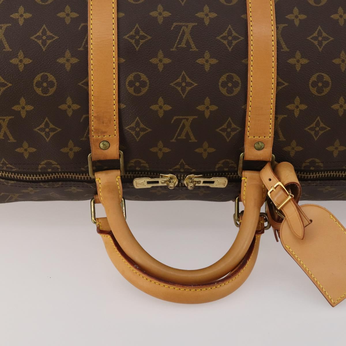 LOUIS VUITTON Monogram Keepall 55 Boston Bag M41424 LV Auth 188502SAV
