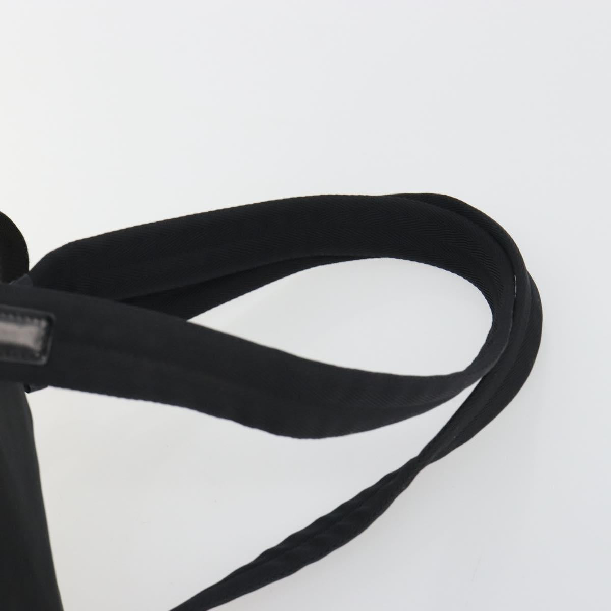 PRADA Backpack Nylon Black Silver Auth 188504