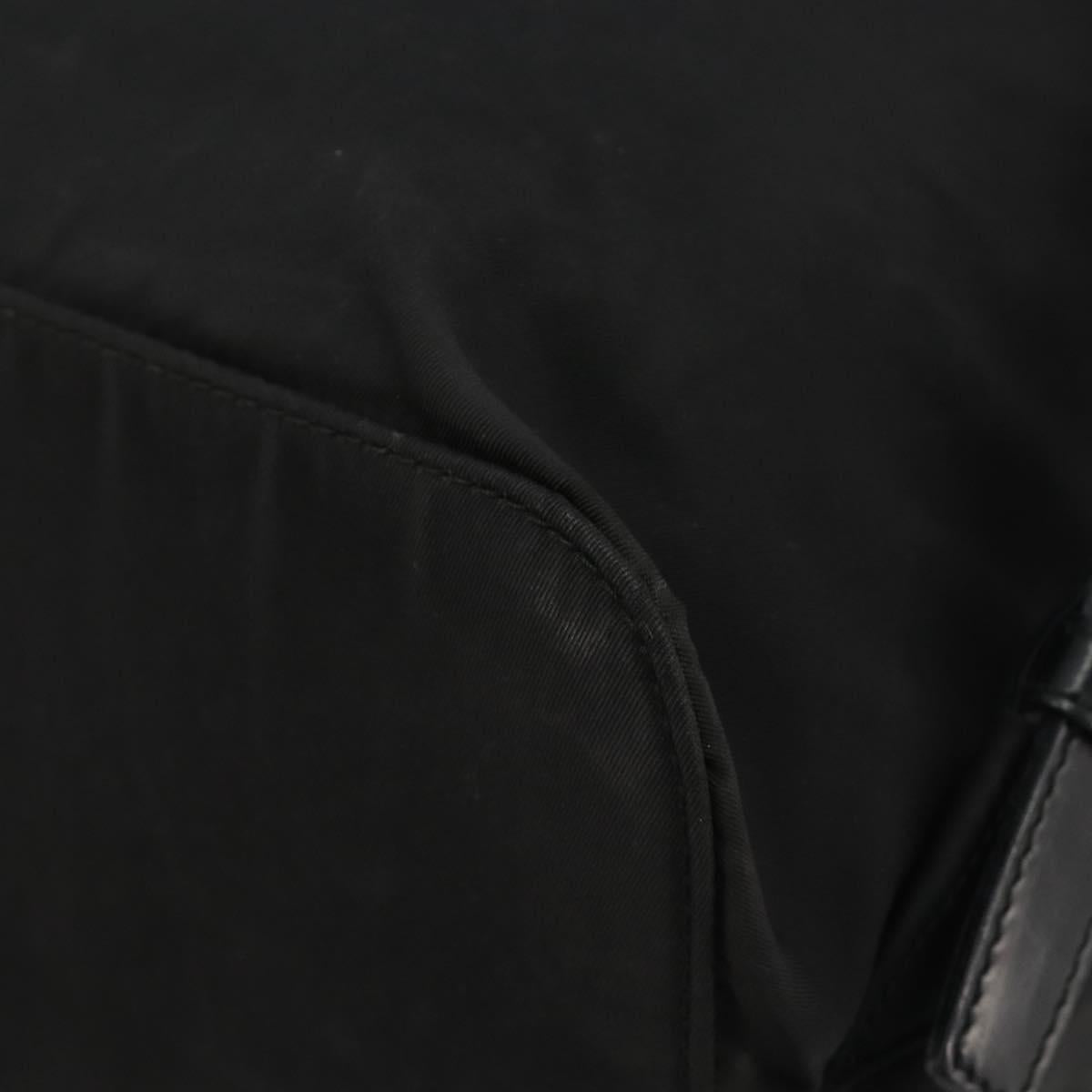 PRADA Backpack Nylon Black Silver Auth 188504