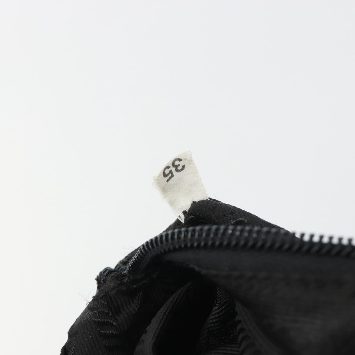 PRADA Backpack Nylon Black Silver Auth 188504