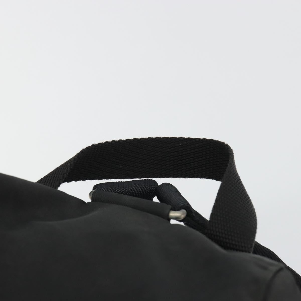 PRADA Backpack Nylon Black Silver Auth 188504