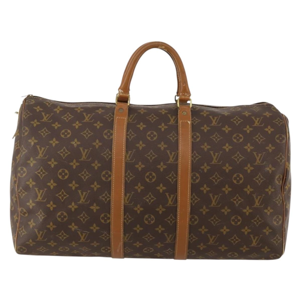 LOUIS VUITTON Monogram Keepall 50 Boston Bag M41426 LV Auth 188505