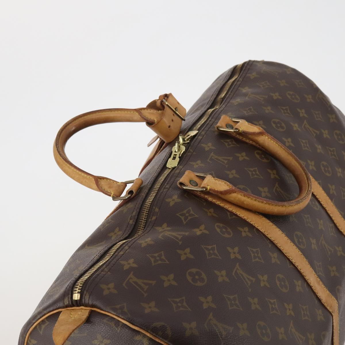 LOUIS VUITTON Monogram Keepall 55 Boston Bag M41424 LV Auth 188507