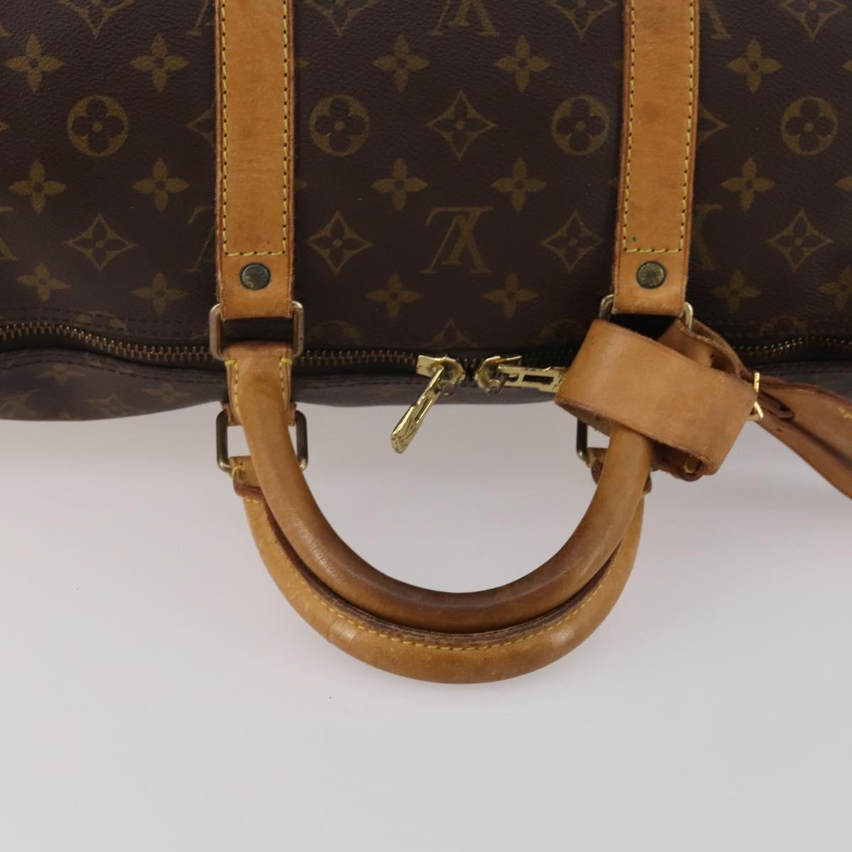 LOUIS VUITTON Monogram Keepall 55 Boston Bag M41424 LV Auth 188507