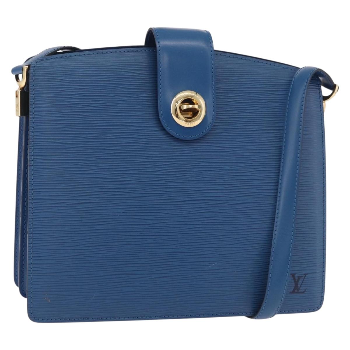 LOUIS VUITTON Epi Capuchin Shoulder Bag Blue M52345 LV Auth 188508