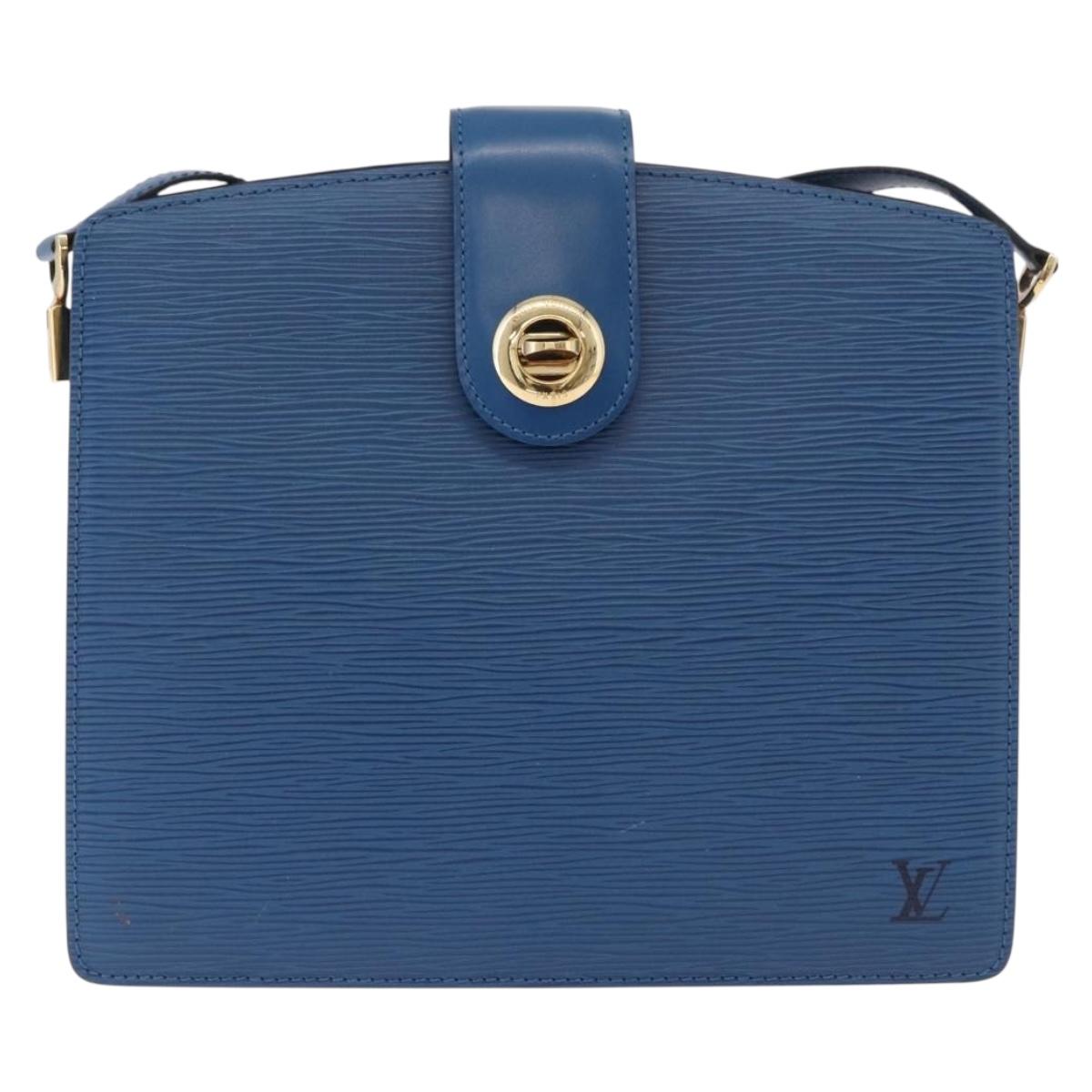 LOUIS VUITTON Epi Capuchin Shoulder Bag Blue M52345 LV Auth 188508