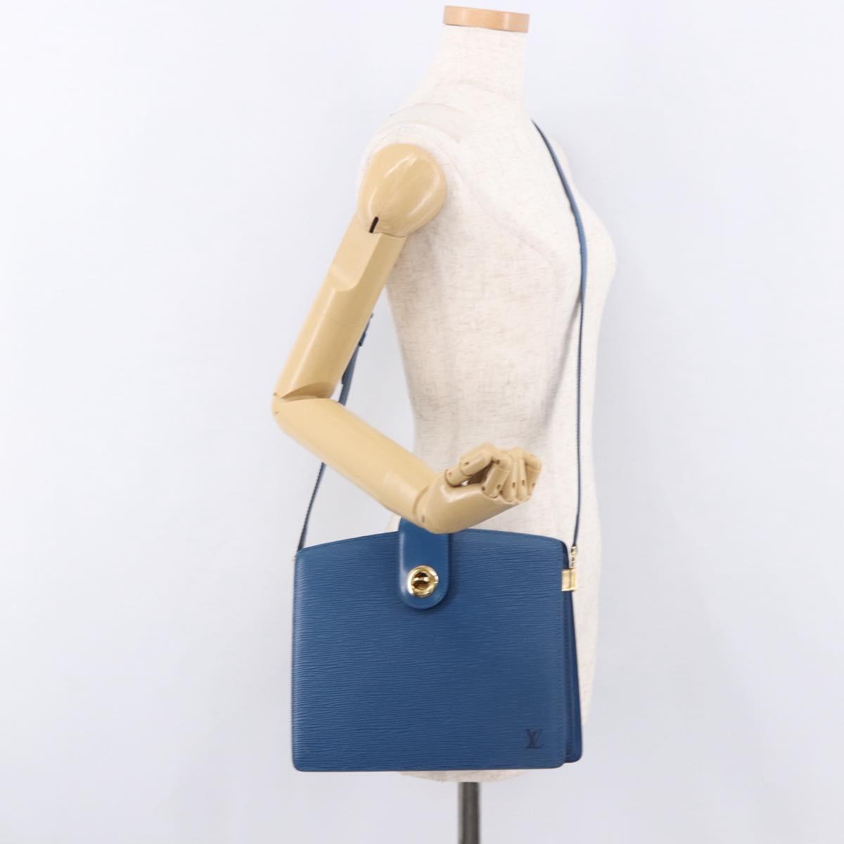 LOUIS VUITTON Epi Capuchin Shoulder Bag Blue M52345 LV Auth 188508