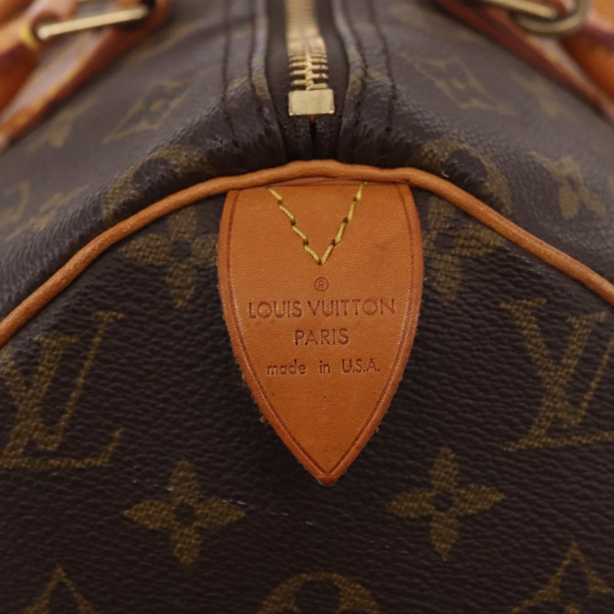 LOUIS VUITTON Monogram Speedy 30 Hand Bag M41526 LV Auth 188510SAV