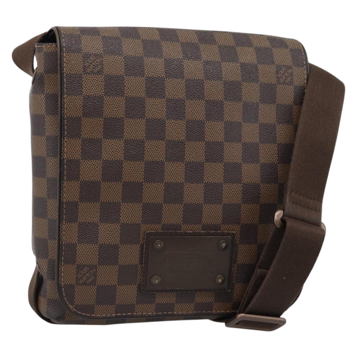 LOUIS VUITTON Damier Ebene Brooklyn PM Shoulder Bag N51210 LV Auth 188513