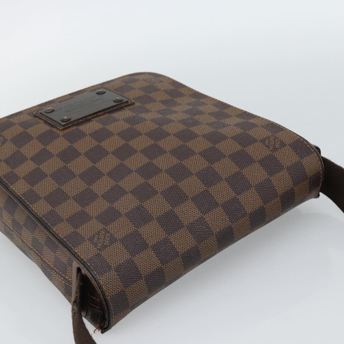 LOUIS VUITTON Damier Ebene Brooklyn PM Shoulder Bag N51210 LV Auth 188513