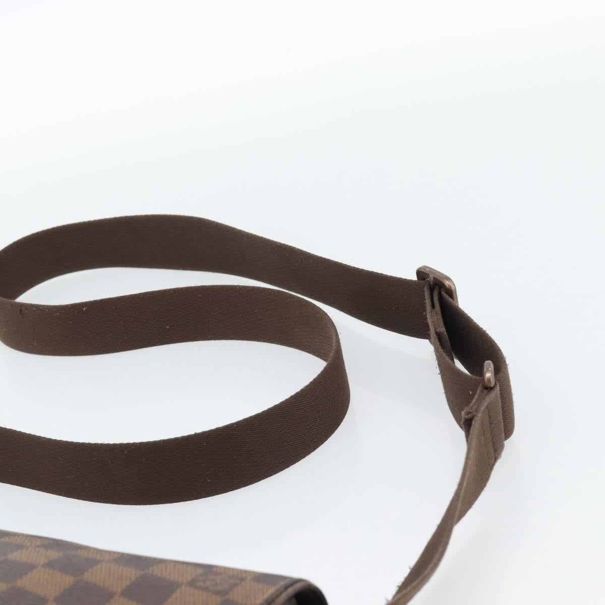 LOUIS VUITTON Damier Ebene Brooklyn PM Shoulder Bag N51210 LV Auth 188513