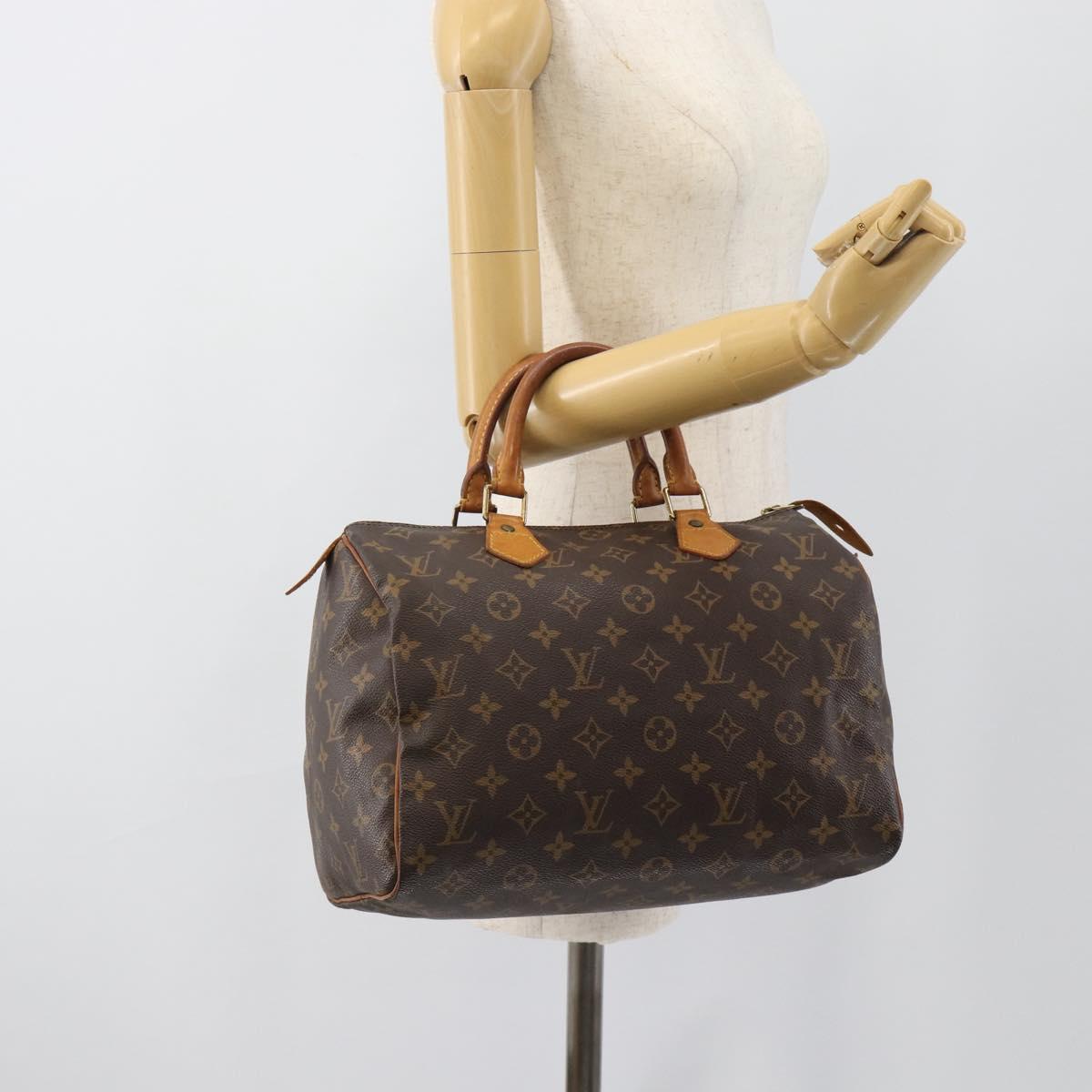 LOUIS VUITTON Monogram Speedy 30 Hand Bag M41526 LV Auth 188523A